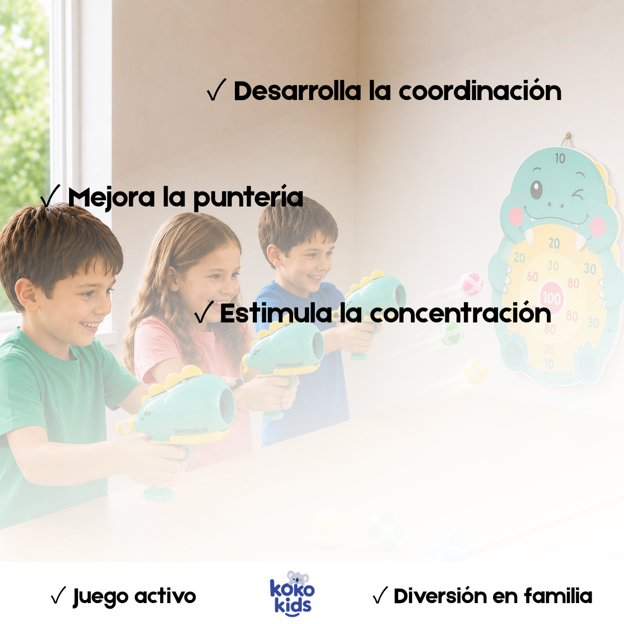 Lanzasaurio de Bolas KokoKids™